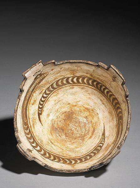 Appraisal: A Zuni polychrome bowl With khiva stepped rim a pair