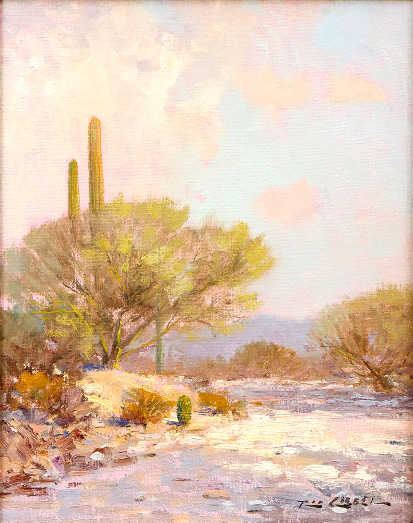 Appraisal: GOEBEL Rod American - Desert Scene with Cactus O C