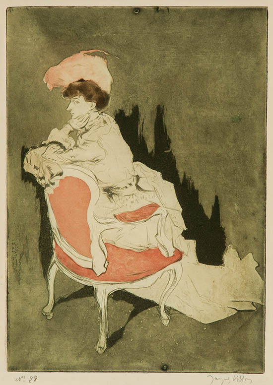 Appraisal: Jacques Villon French - La Parisienne Ginestet Pouillon Aquatint and