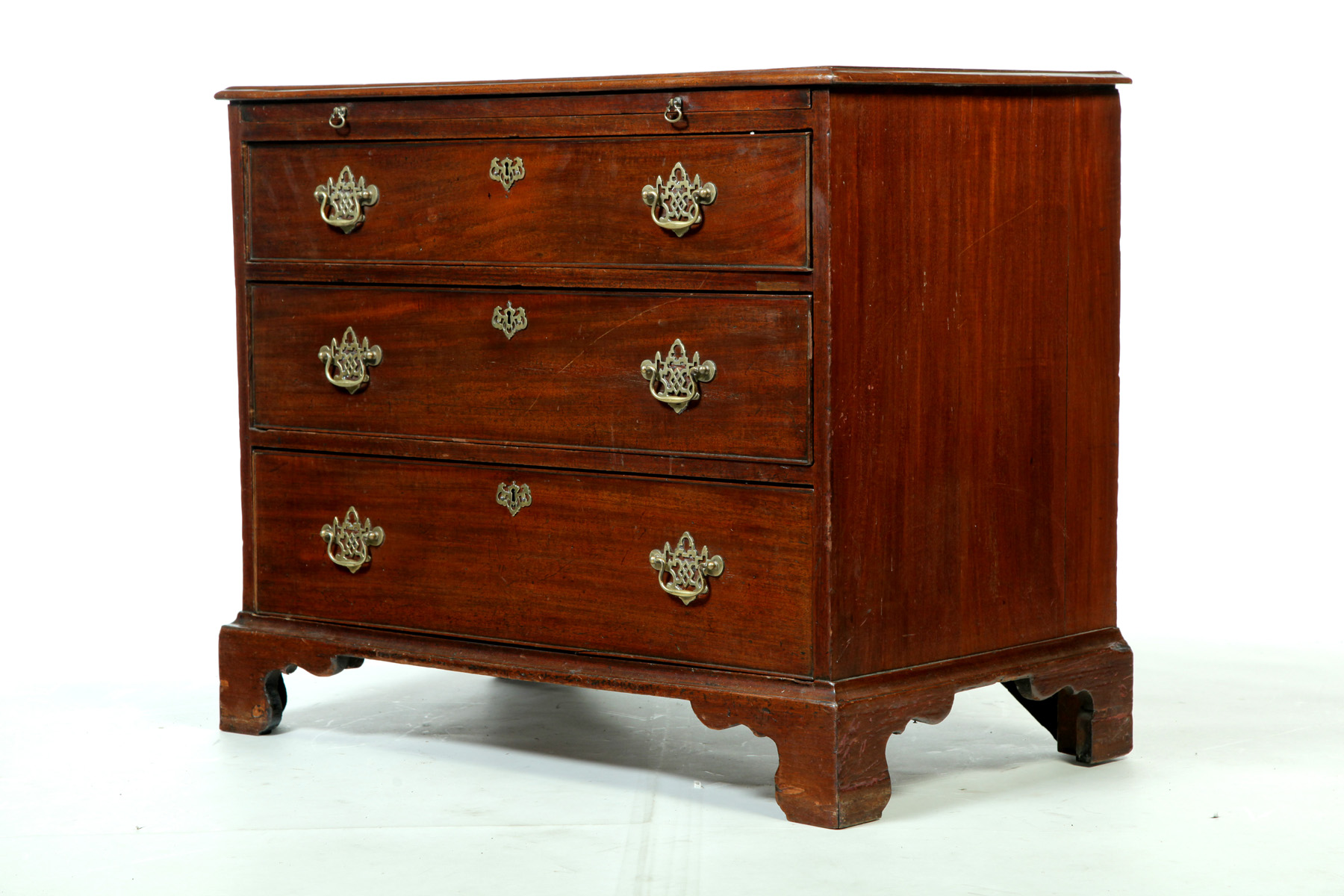 Appraisal: ENGLISH GEORGE III CHEST OF DRAWERS Eighteenth century mahogany and