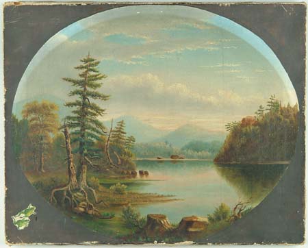 Appraisal: TH CENTURY OIL ON CANVAS OF HUDSON RIVER VALLEY PAINTING