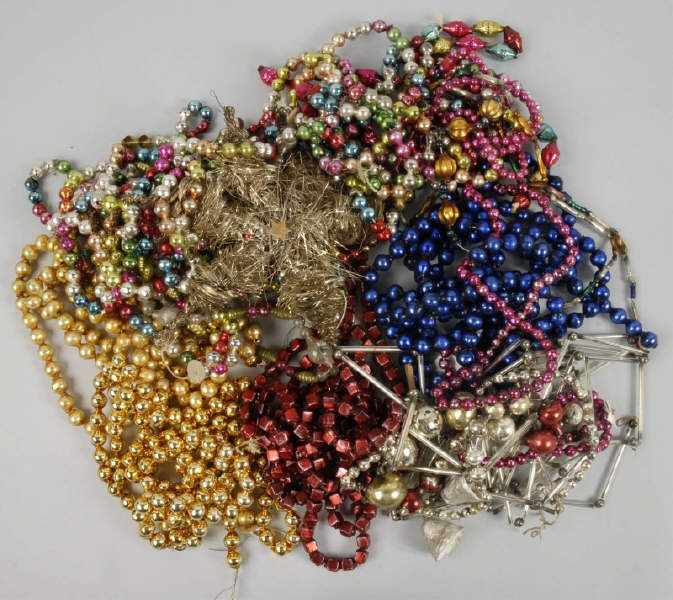 Appraisal: Lot of Christmas Garland Glass Beads Condition Excellent