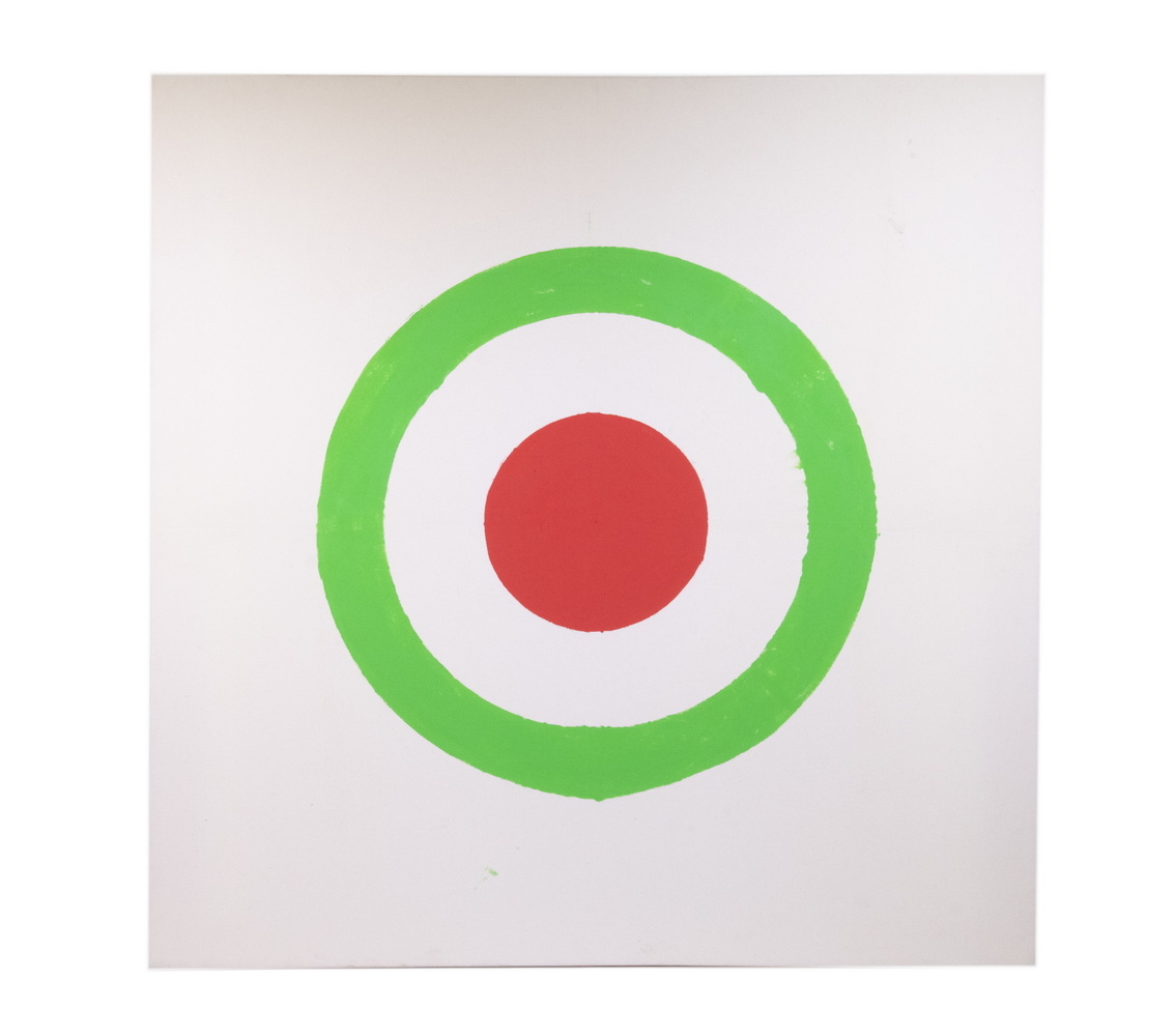 Appraisal: KENNETH NOLAND NY ME - Bull's Eye acrylic on raw