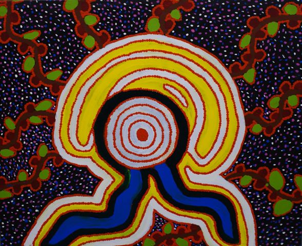 Appraisal: Genevieve Baadjo Napaltjarri Untitled acrylic on canvas x cm Provenance