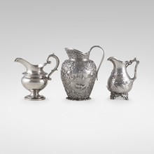 Appraisal: th Century COLLECTION OF THREE VESSELS silver h w d