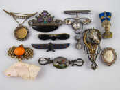 Appraisal: A mixed lot of good vintage brooches including a white