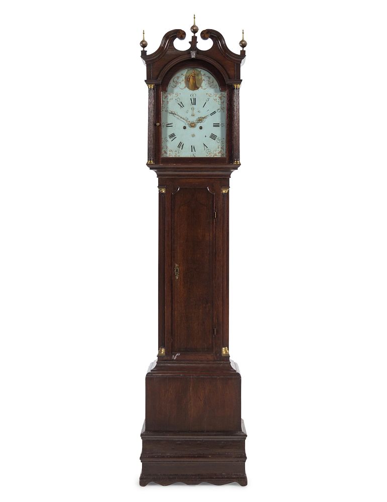 Appraisal: A George III Oak Tall Case Clock A George III