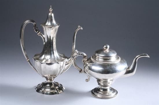 Appraisal: TWO PIECES AMERICAN SILVER HOLLOWWARE Including a William Thomson New