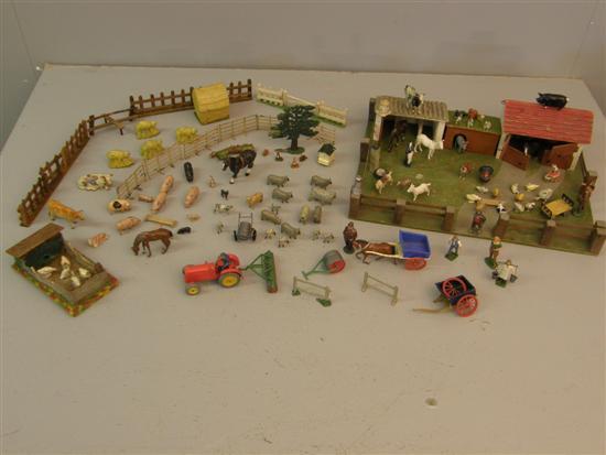 Appraisal: Farm set including Britains figures to include buildings animals and