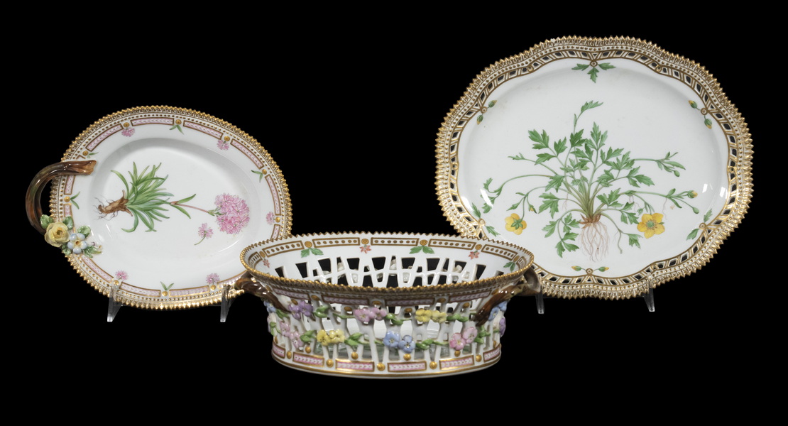 Appraisal: PCS ROYAL COPENHAGEN FLORA DANICA PORCELAIN Group of Royal Copenhagen