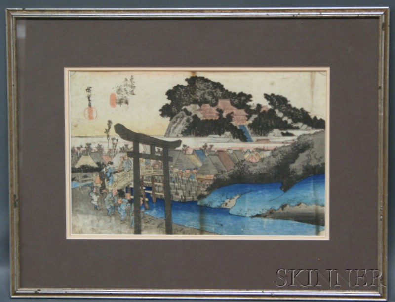 Appraisal: Hiroshige Yugyo Temple at Fujisawa from Fifty-three Stations of the