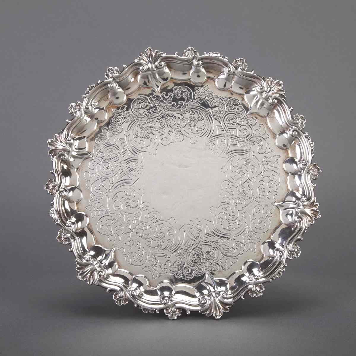 Appraisal: Victorian Silver Salver Edward Edward John William Barnard London diameter