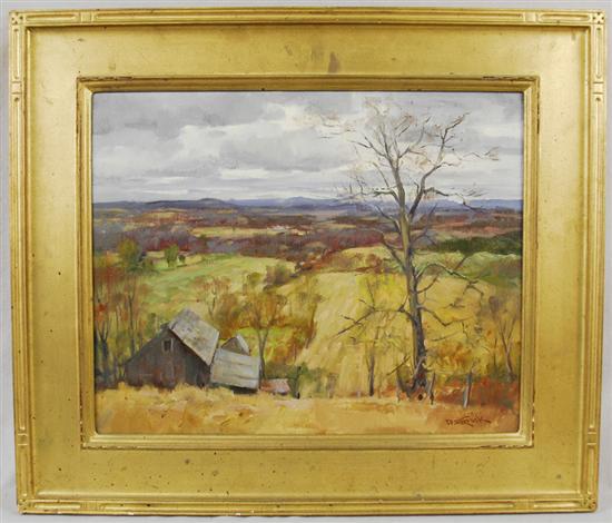 Appraisal: PAUL STRISIK American - VERMONT LANDSCAPE oil on canvas signed