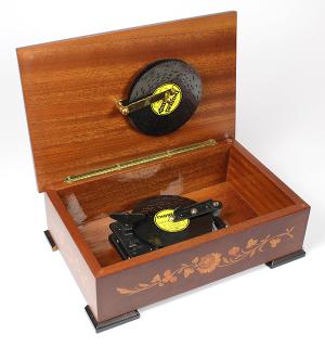 Appraisal: Thorens Swiss music box with five discs having an inlaid