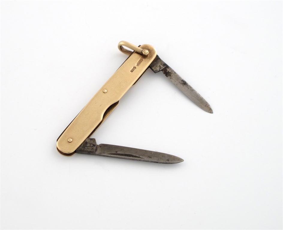 Appraisal: A carat gold penknife