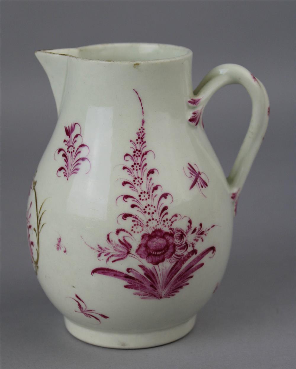 Appraisal: A WORCESTER PEAR-SHAPED CREAM JUG circa underglaze blue crossed swords