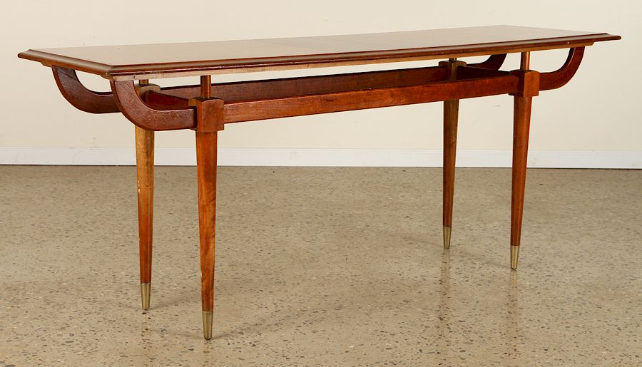 Appraisal: A MID CENTURY MODERN CONSOLE TABLE A mid century modern