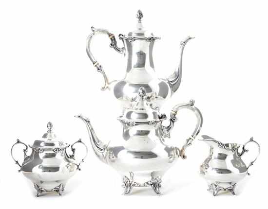 Appraisal: Reed Barton Tara pattern sterling tea and coffee service comprising