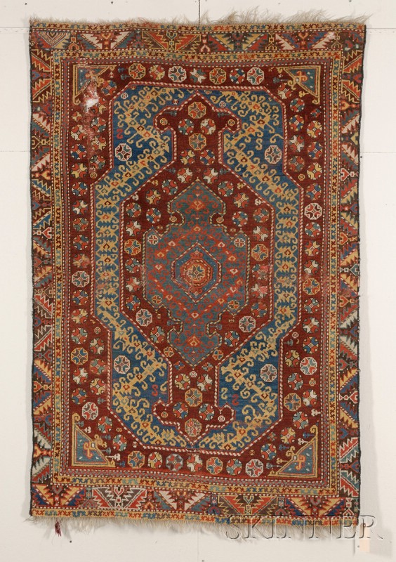 Appraisal: Bergama Rug West Anatolia second half th century hole some