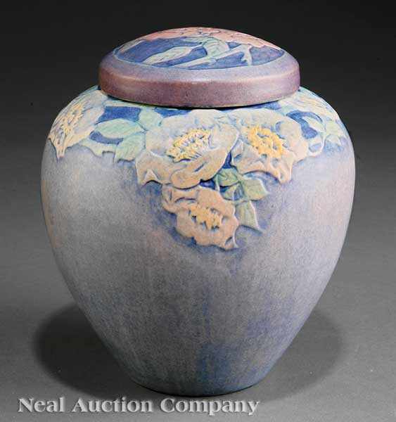 Appraisal: A Newcomb College Art Pottery Lidded Jar decorated by Anna