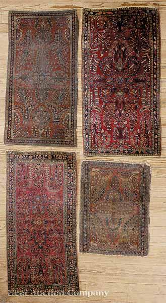 Appraisal: A Group of Four Small Antique Persian Rugs all with