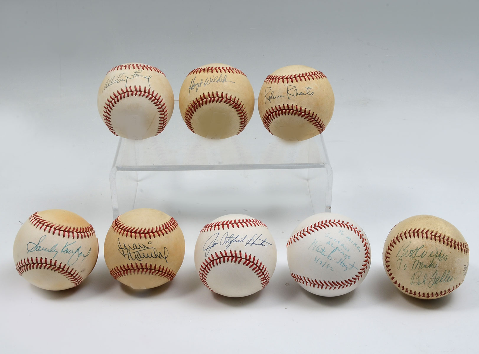 Appraisal: EIGHT MLB AUTOGRAPHED SUPERSTAR BASEBALLS Juan Marichal National League ball