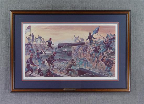 Appraisal: Civil War Print Signed by Mort Kuenstler Limited edition print