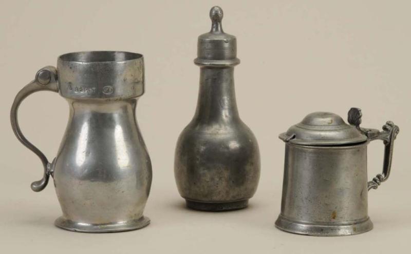 Appraisal: Lot of English or Continental Pewter Description th th Century