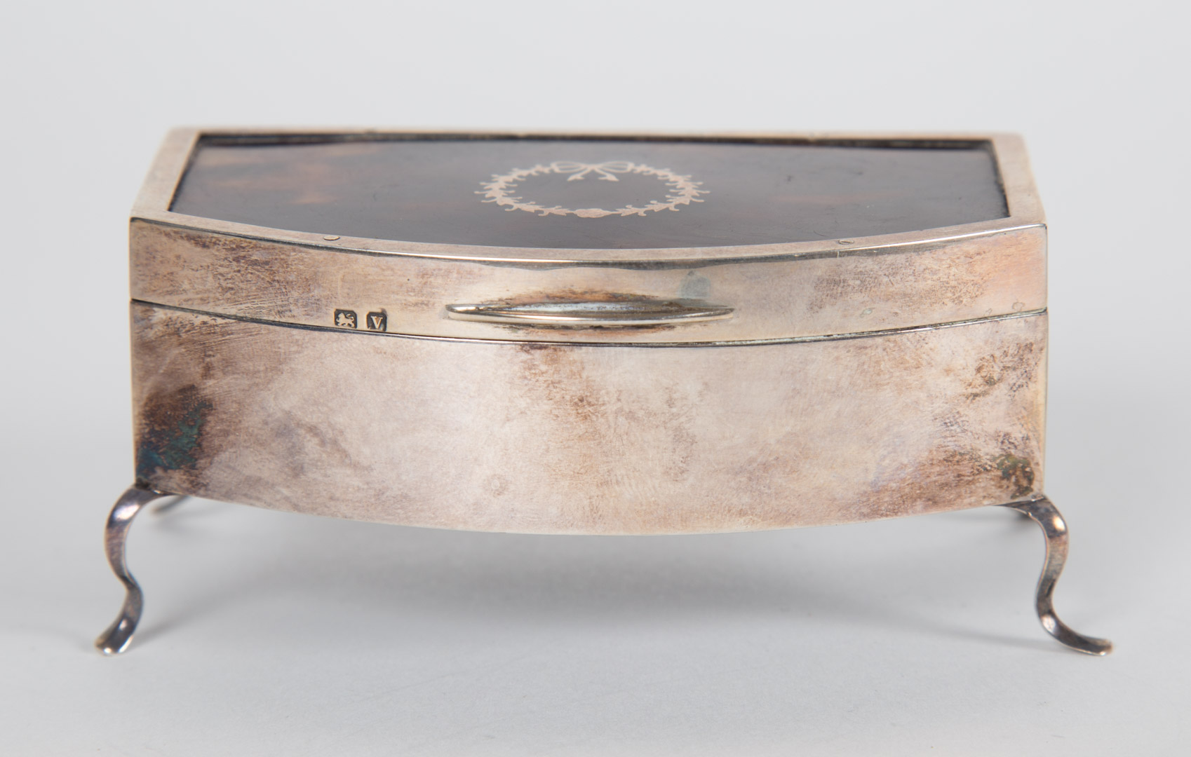 Appraisal: dated with silver inlaid tortoiseshell lid hallmarks of Sanders MacKenzie