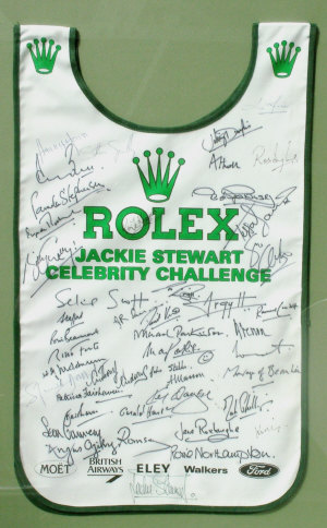 Appraisal: A Rolex Jackie Stewart Celebrity Challenge vest autographed by numerous