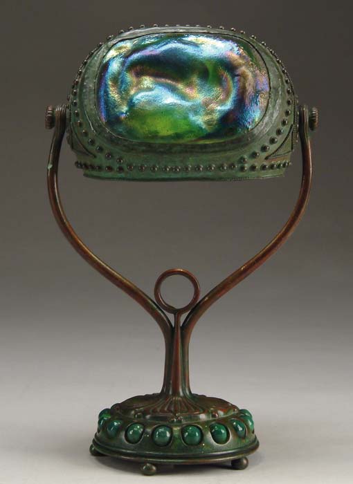 Appraisal: TIFFANY STUDIOS TURTLEBACK DESK LAMP Wonderful Tiffany Studios desk lamp