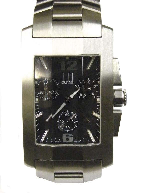 Appraisal: Dunhill Dunhillion chronograph quartz stainless steel gentleman's bracelet watch mm