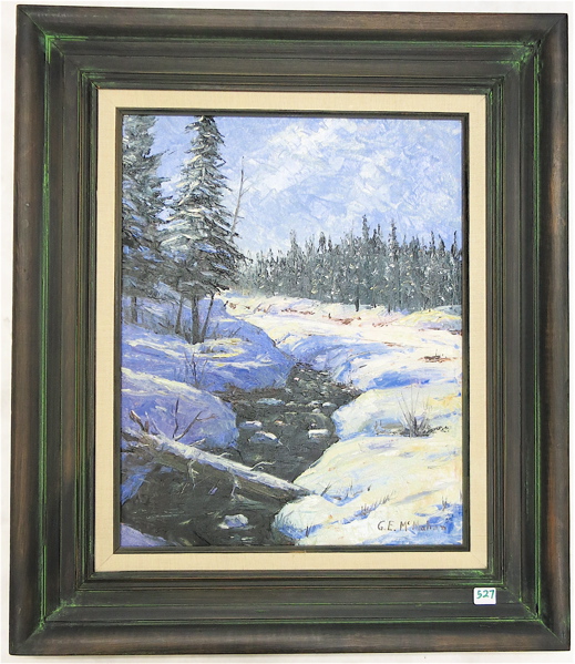 Appraisal: GEORGE EDWARD McMAHAN OIL ON CANVAS Klamath Falls Oregon California