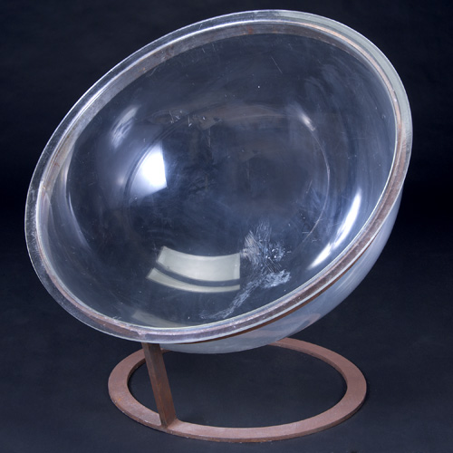 Appraisal: CHRISTIAN DANINOS Lucite Semi Spherical Lounge Chair in iron frame