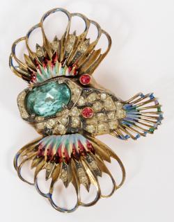 Appraisal: CORO CRAFT BLOW FISH COSTUME BROOCH CORO CRAFT BLOW FISH