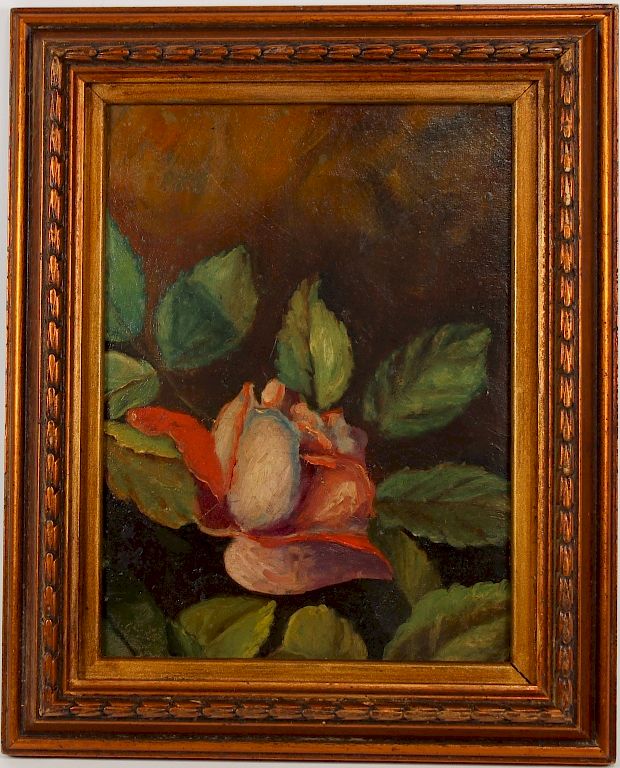 Appraisal: American School Still Life Painting of Flowers American School Still