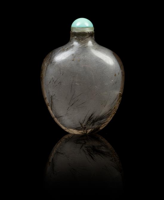 Appraisal: Sale Lot A Chinese Rutilated Quartz Snuff Bottle th century