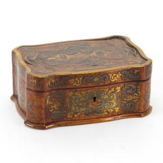 Appraisal: th Century Continental Boulle Work Walnut and Rosewood Serpentine Velvet