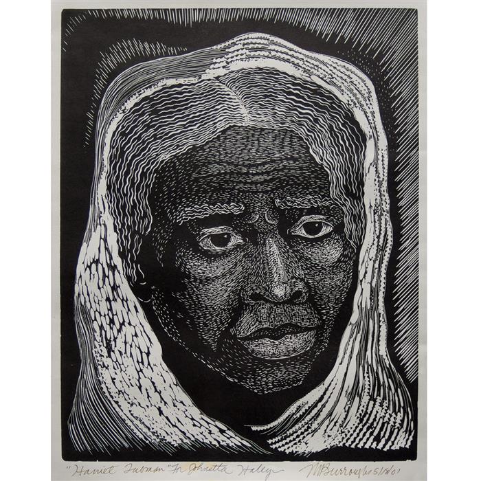 Appraisal: Margaret Rice Burroughs American - Harriet Tubmanlithograph on paper Dedicated