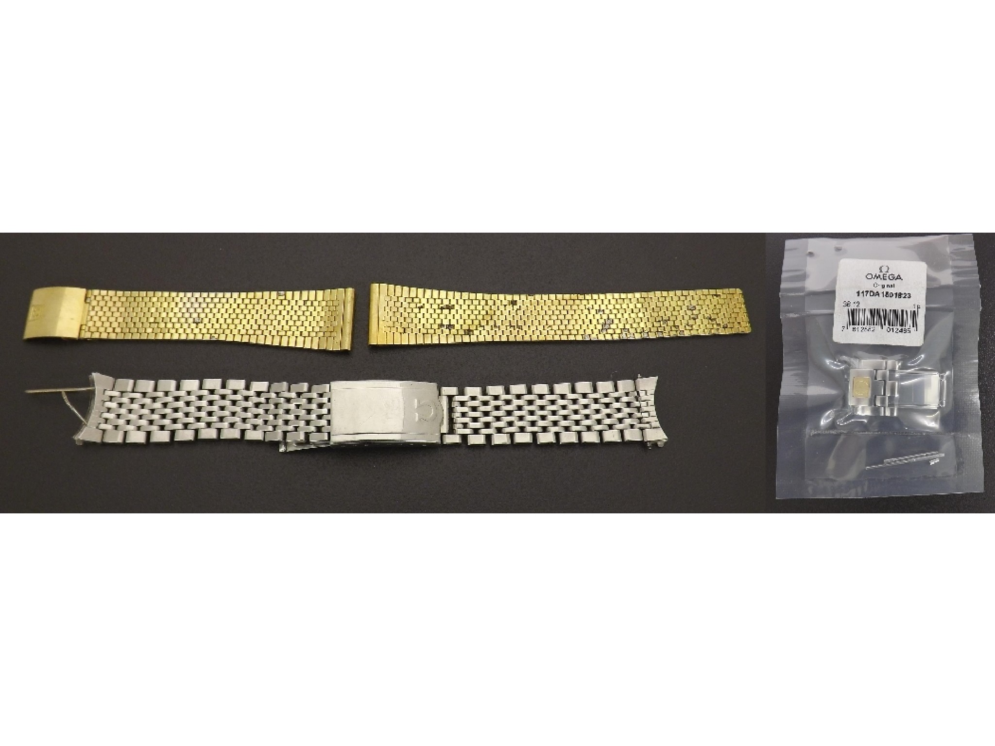 Appraisal: Omega stainless steel watch bracelet mm '' long together with