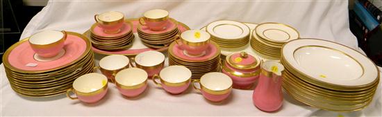 Appraisal: Minton porcelain dinnerware retailed by Davis Collamore Co pink and