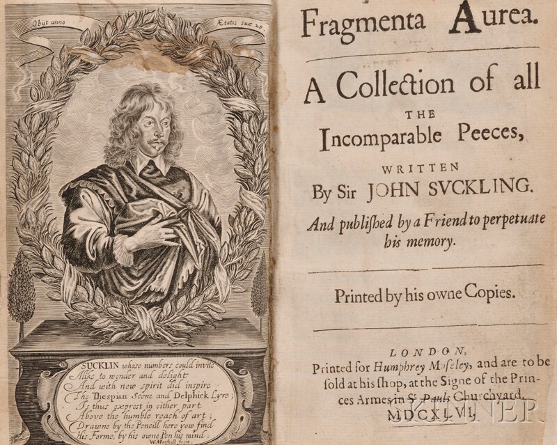 Appraisal: Suckling Sir John - Fragmenta Aurea A Collection of All