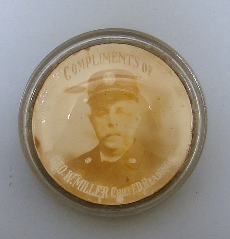 Appraisal: Paperweight containing image of George W Miller Chief of the