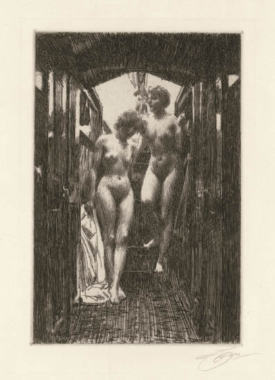 Appraisal: ANDERS ZORN The Cabin Etching x mm x inches wide