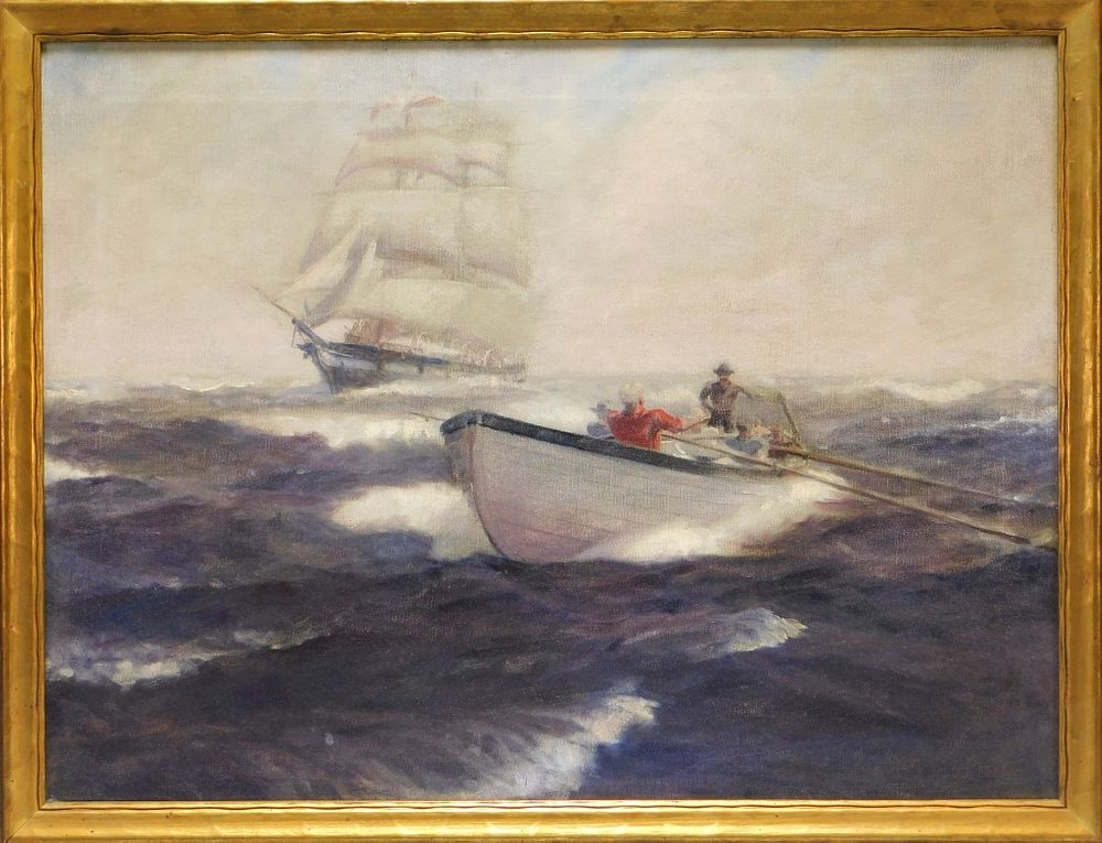 Appraisal: Vivian Forsythe Porter Maritime Ship Painting Vivian Forsythe Porter Massachusetts