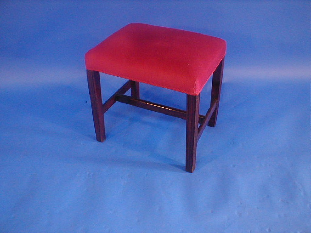 Appraisal: A pair of Georgian dressing stools with moulded square legs