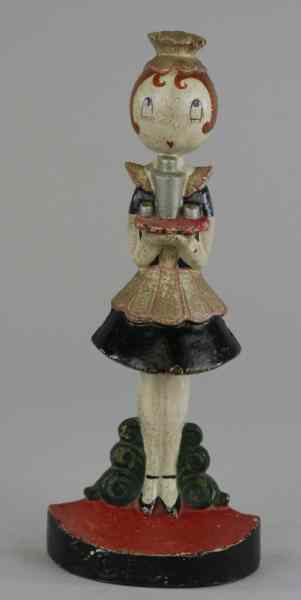 Appraisal: PARLOUR MAID DOORSTOP Hubley great deco design features maid serving