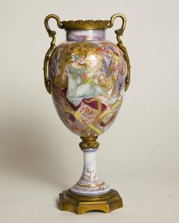 Appraisal: Sevres Style Nouveau Vase Bronze Mounts H