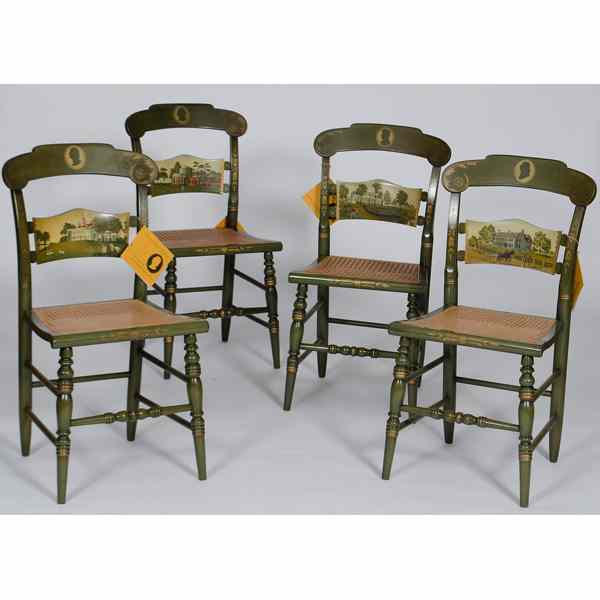 Appraisal: L Hitchcock Limited Edition Chairs American Connecticut s A set