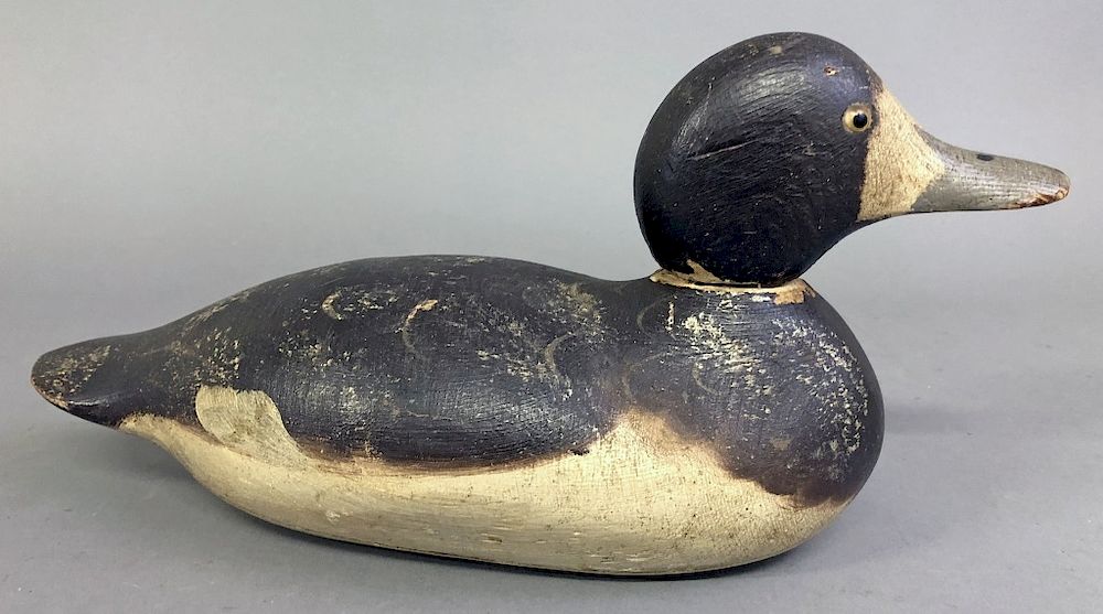 Appraisal: Carved and Painted Duck Decoy Carved and painted duck decoy